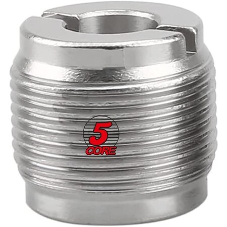 5 Core 5 Core Mic Stand Adapter - 5/8 Male to 3/8 Female Screw Adapter - w Knurled Surface Precise Thread MS ADP M SLV 38F-58M 1PC